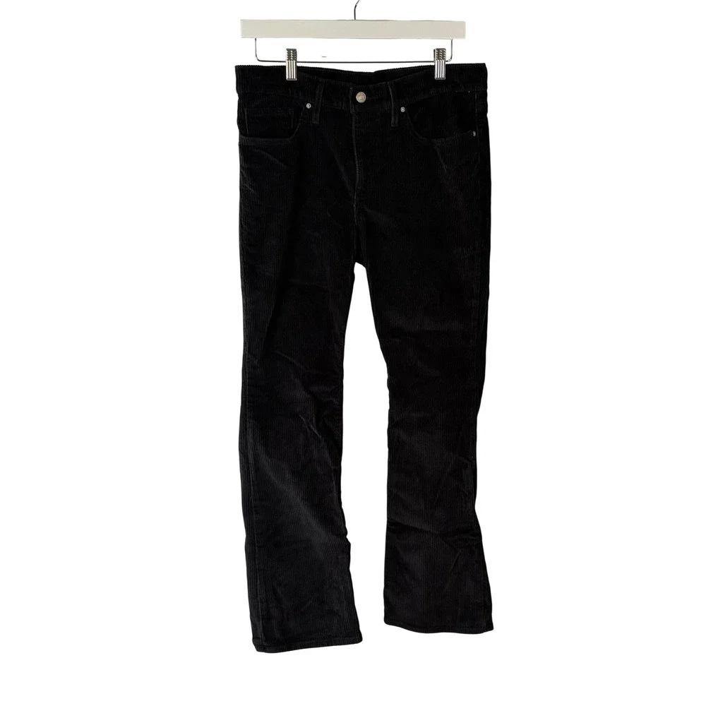 Levi's Black Corduroy Pants Mens 31x30 Slim Fit Stretch 5 Pocket Casual